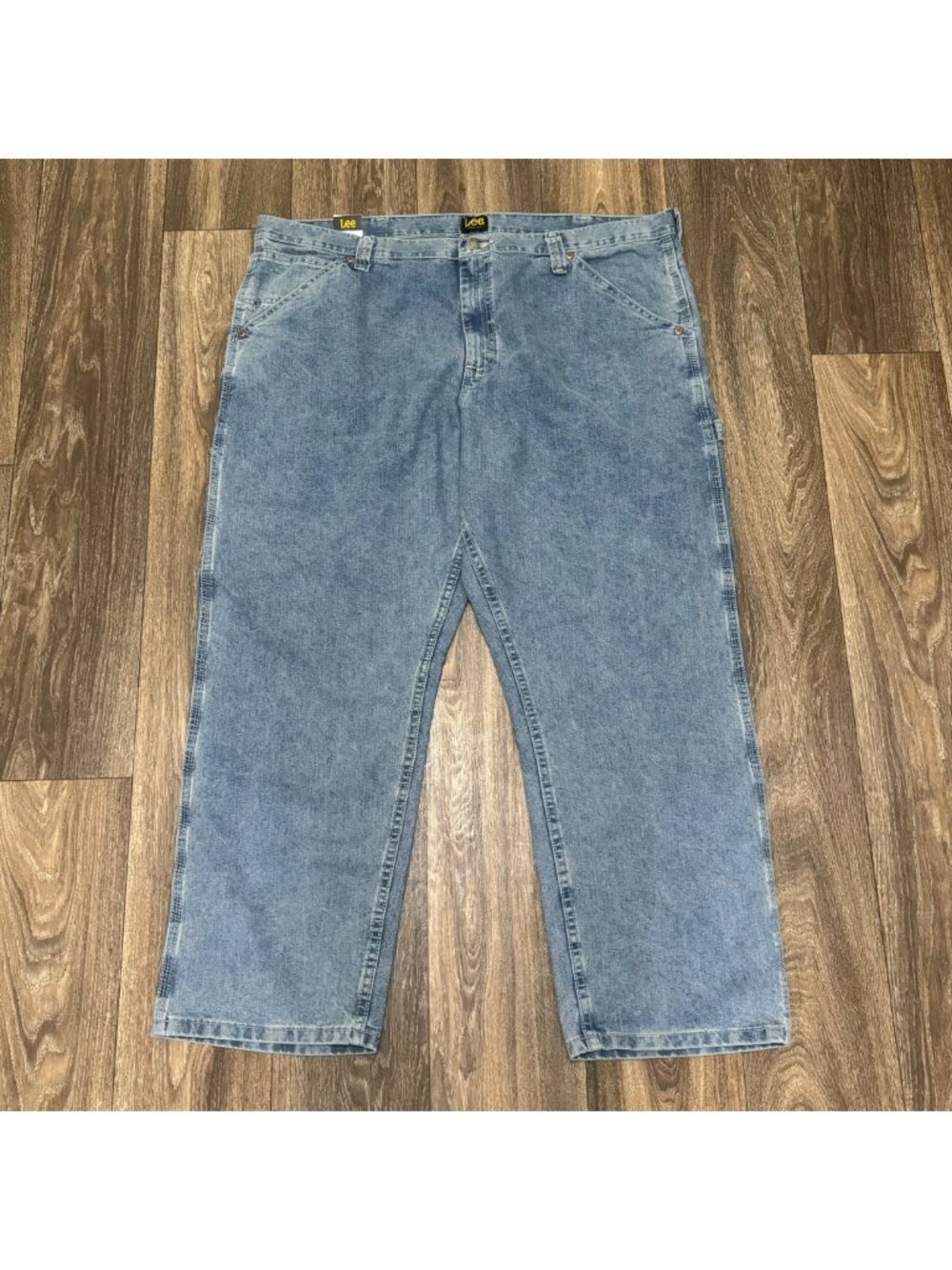 Lee Jeans Men's 42x29 Blue Loose Fit Denim Carpenter Workwear Hammer Loop